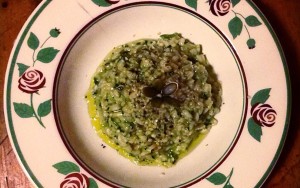 Copertina risotto al pesto di rucola